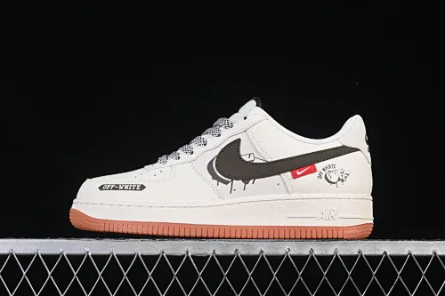 All categories Nk Air Force 1 Air Force series Nk Air Force 1 Low Air Force low-top Nike Air Force 1'07 Low joint love rice black raw rubber Air Force 1 low-top casual sneakers QW5836-027